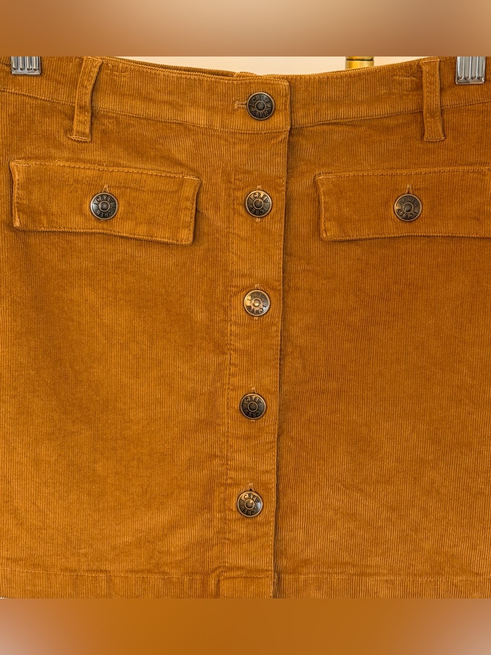 J. Crew Crewcuts Girls Corduroy Mini Skirt w/ Pockets in Saddle Brown Size 12 - Picture 4 of 9